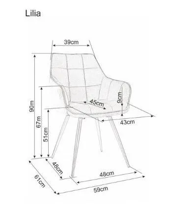 Стул SIGNAL LILIA черный фото 3