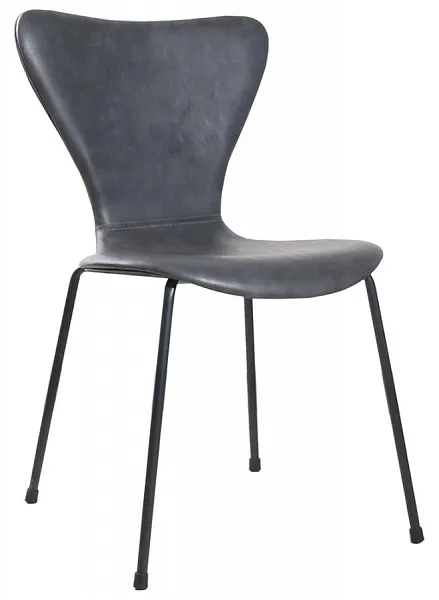 Стул Seven Leather серый