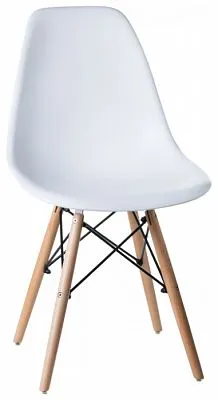 Стул DSW ножки светлый бук, цвет белый W-02