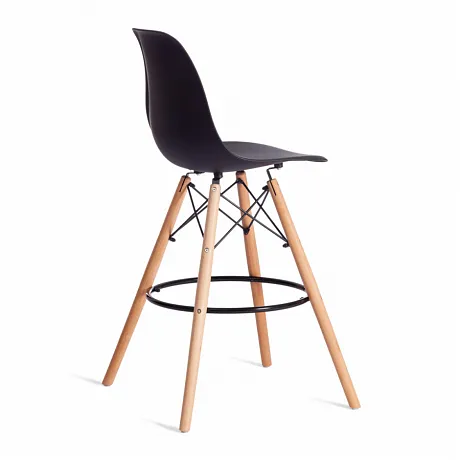 Стул барный Cindy Bar Chair (mod. 80-1) Черный, натуральный фото 3