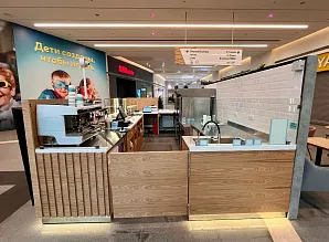Барная стойка и декор для кафе-пекарни Cinnabon в ТРЦ «МЕГА Химки» Фото 4