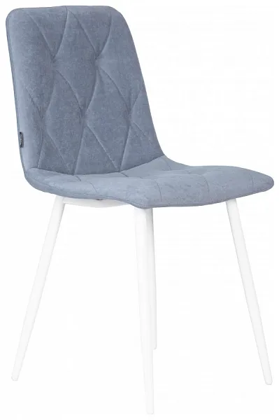 Стул CHILLY ROMBO Серо-голубой Simple 26, основание белый фото 3