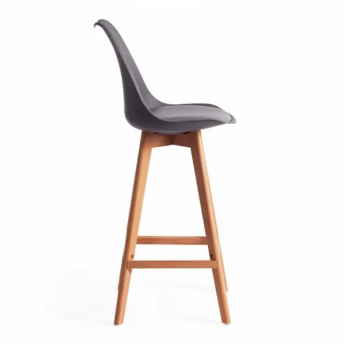 Стул барный TULIP BAR (mod. C1014H) Серый 24, натуральный