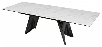 Стол IVAR 200 MARBLES KL-99 Белый мрамор, итальянская керамика, ®DISAUR