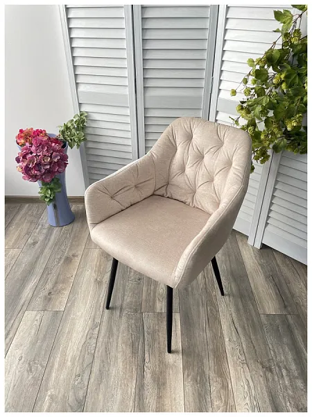 Стул PERU PK6015-06 BEIGE античный бежевый, велюр фото 3