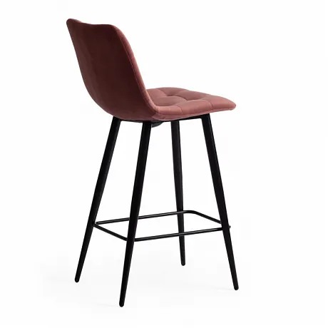 Стул полубарный CHILLY (mod. 7095пб ) Коралловый бархат, черный фото 3