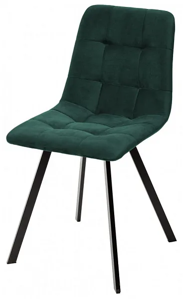 Стул CHILLI-Q SQUARE зеленый #19, велюр / черный каркас