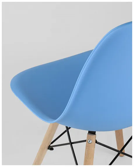 Стул Eames Style DSW голубой x4 (разборный каркас) фото 10