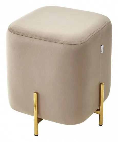 Пуф ARES BLUVEL-40 BEIGE / GOLD