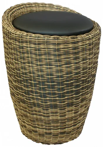 Табурет с местом для хранения LM-1100Rattan (чёрный)