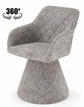 Стул HALMAR K603 серый, поворотный