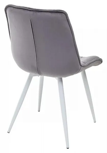 Стул MONACO UF910-05 DARK GREY, велюр/белый каркас фото 3