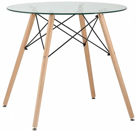 Стол Eames DSW NEW D80 стеклянный