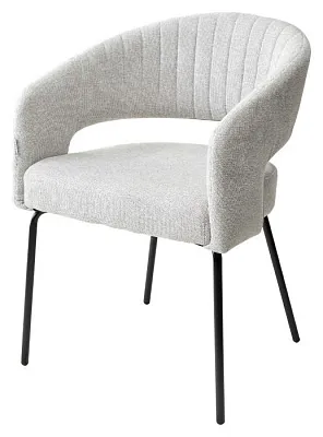 Стул SNUG WZ2042-19 галечный серый, фактурный велюр / черный каркас