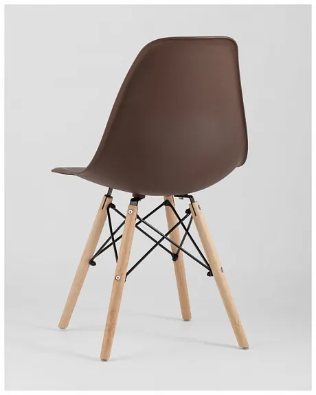 Стул Eames Style DSW коричневый x4 (разборный каркас) фото 9