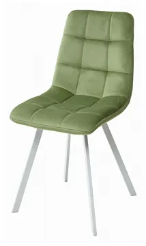 Стул CHILLI SQUARE G108-27 террариумный мох, велюр/ белый каркас