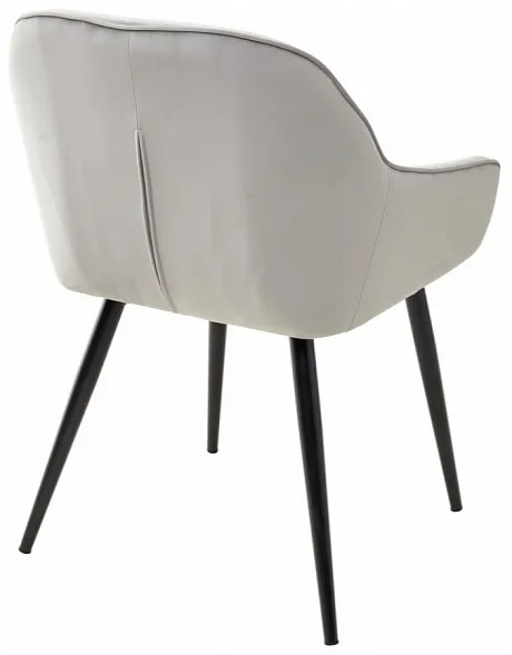 Стул BREEZE BLUVEL-03 LIGHT GREY, велюр / черный каркас фото 4