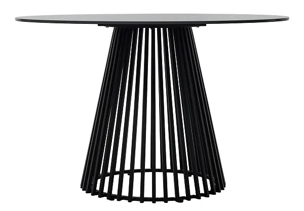 Стол TERNI 120 MATT BLACK MARBLE SOLID CERAMIC Черный мрамор матовый, керамика /Черн.каркас, ®DISAUR фото 7