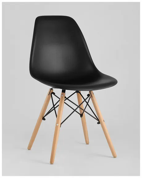 Стул Eames Style DSW черный (разборный каркас) фото 3