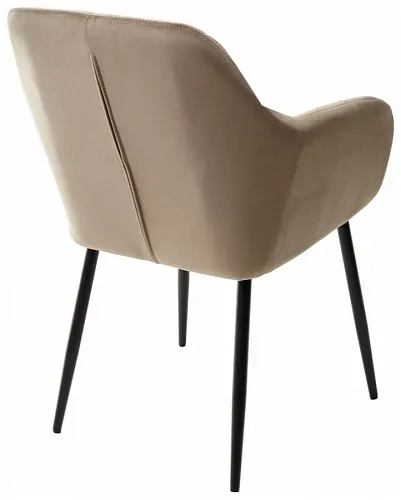 Стул ALABAMA BLUVEL-40 BEIGE, велюр / черный каркас
