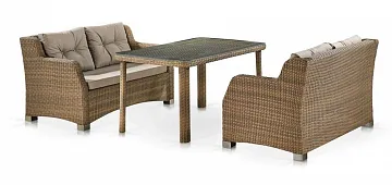 Комплект плетеной мебели T51B/S51B-W65 Light brown