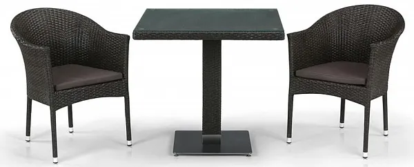 Комплект плетеной мебели T605SWT/Y350B-W53 Brown