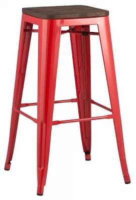 Стул барный TOLIX WOOD красный глянцевый