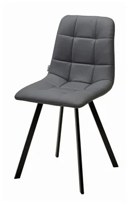 Стул CHILLI-Q SQUARE Oracul 965 Серый, экокожа PU / черный каркас,