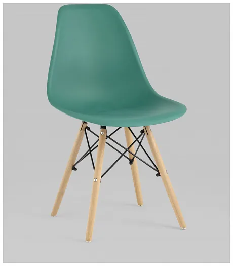 Стул Eames Style DSW серо-зеленый (разборный каркас) фото 3