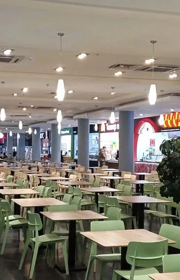 Мебель для фудкорта в ТЦ Серебряный город, Иваново