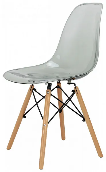 Стул Eames прозрачный серый фото 4