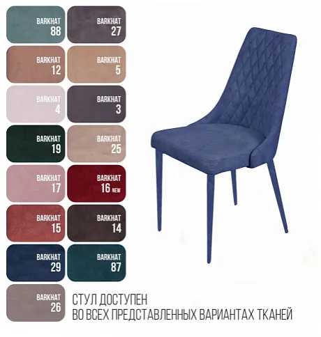 Стул CONNOR LUXE, бархат синий 29/конус фото 4