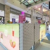 Островная барная стойка для бара SHAKE UP в ТЦ Метрополис