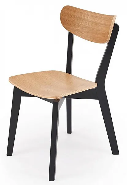 Стул HALMAR HAITI дуб натуральный/черный фото 4