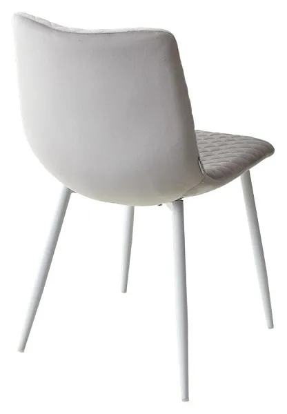 Стул TINTIN BLUVEL-03 LIGHT GREY / белый каркас фото 3