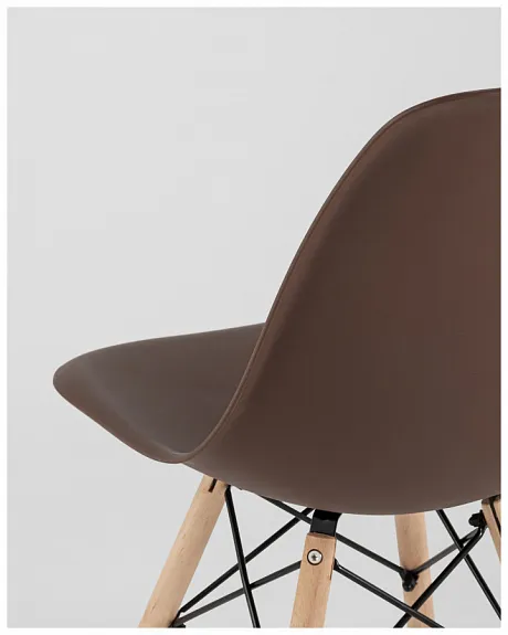 Стул Eames Style DSW коричневый x4 (разборный каркас) фото 10
