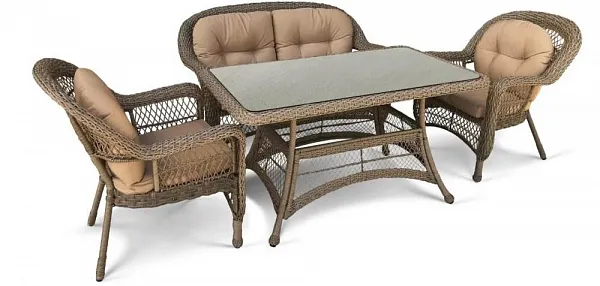 Комплект плетеной мебели T130/LV-520BB-Beige_Beige