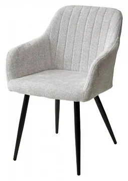 Стул BRANDY WZ2042-19 галечный серый фактурный велюр/ черный каркас
