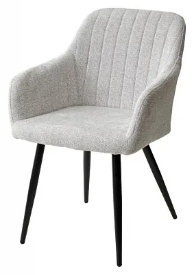 Стул BRANDY WZ2042-19 галечный серый фактурный велюр/ черный каркас