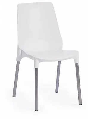 Стул GENIUS (mod 75) Белый, хром
