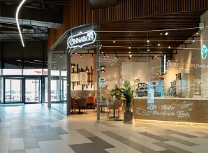 Барная стойка для кафе-пекарни Cinnabon в ТРК Прометей Фото 5