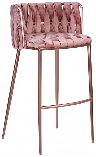 Стул барный  EMMA ROSE GOLD (розовый велюр (VF-10)) фото 2