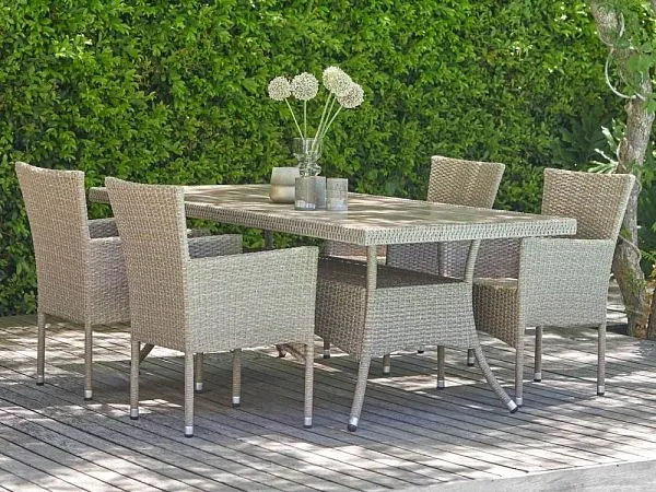 Комплект плетеной мебели AM-196/T196 Beige 4Pcs (4+1)