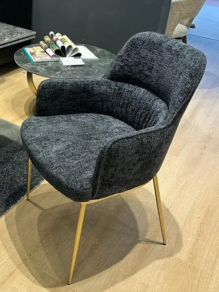 Стул BRUNO Black Wandy-460, ткань / бронзовый фото 2