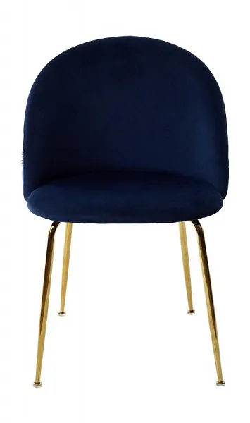 Стул PRESLEY BLUVEL-86 NAVY BLUE / золотой каркас фото 2