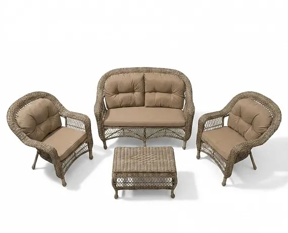 Плетеный комплект для отдыха LV-520BB Beige-Beige