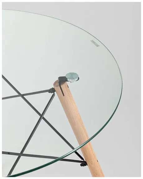 Стол Eames DSW NEW D80 стеклянный фото 5