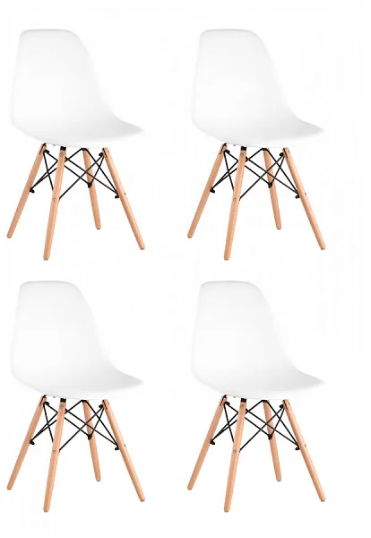 Стул Eames Style DSW белый x4 (разборный каркас) фото 2