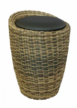 Табурет с местом для хранения LM-1100Rattan (чёрный)