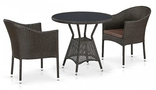 Комплект плетеной мебели T707ANS/Y350-W53 2Pcs Brown